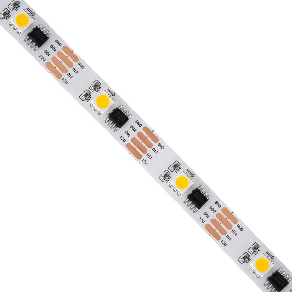 DIGIPRO 90598 Ψηφιακή Pixel Addressable Ταινία LED 9W/m 810lm/m 120° DC 12V IP20 30 x SMD 5050 Chip/m 30 x Pixel/m Θερμό Λευκό 2700K Dimmable SPI/TTL Protocol IC TM1908 - Μ5000 x Π10 x Υ2mm - Ρολό 5 Μέτρων - 5 Χρόνια Εγγύηση - Image 2