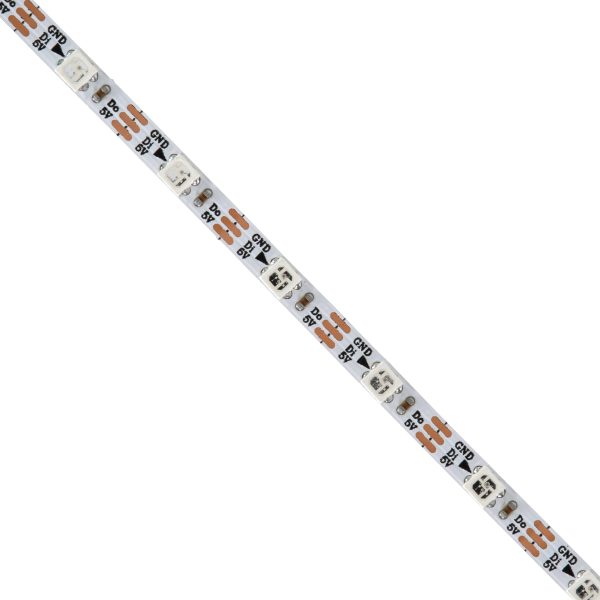 DIGIPRO 90605 Ψηφιακή Pixel Addressable Ταινία LED 14.4W/m 1152lm/m 120° DC 5V IP20 60 x SMD 3535 Chip/m 20 x Pixel/m Πολύχρωμο RGB Dimmable SPI/TTL Protocol IC WS2812/SK6812 - Μ2000 x Π4 x Υ1mm - Ρολό 2 Μέτρων - 5 Χρόνια Εγγύηση - Image 2