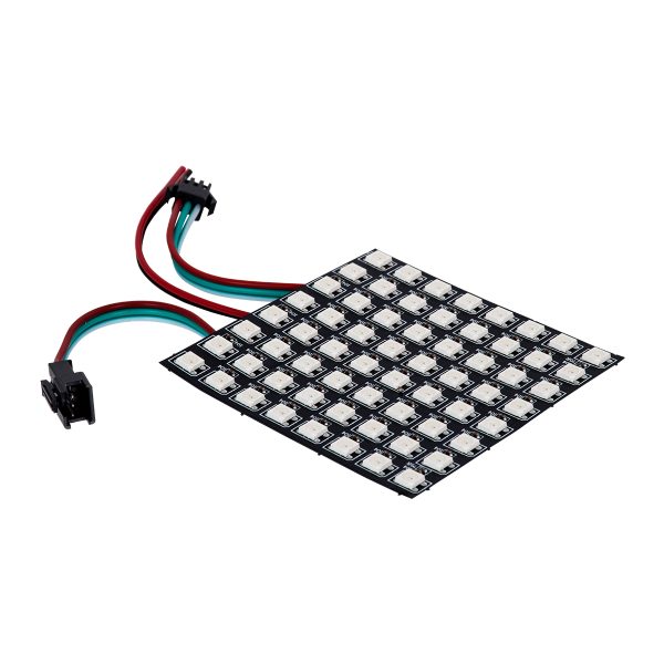 90607 Digital Pixel Addressable Plate - Ψηφιακή Πλακέτα LED SMD 5050 15.3W/m 64LED/unit 64PIXEL/unit SPI/TTL Protocol IC WS2812/SK6812 1224lm/unit 120° DC 5V IP20 RGB - Μαύρο Σώμα - Μ80 x Π80 x Υ2mm - 5 Χρόνια Εγγύηση - Image 2