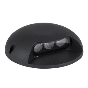 STEP-LUNA 90618 Αρχιτεκτονικό Φωτιστικό Διαδρόμου/Σκαλοπατιού LED 6W 600lm 10° DC 24V Αδιάβροχο IP65 RGB DMX512 Dimmable – Μαύρο – Φ12 x Υ3cm – 3 Χρόνια Εγγύηση