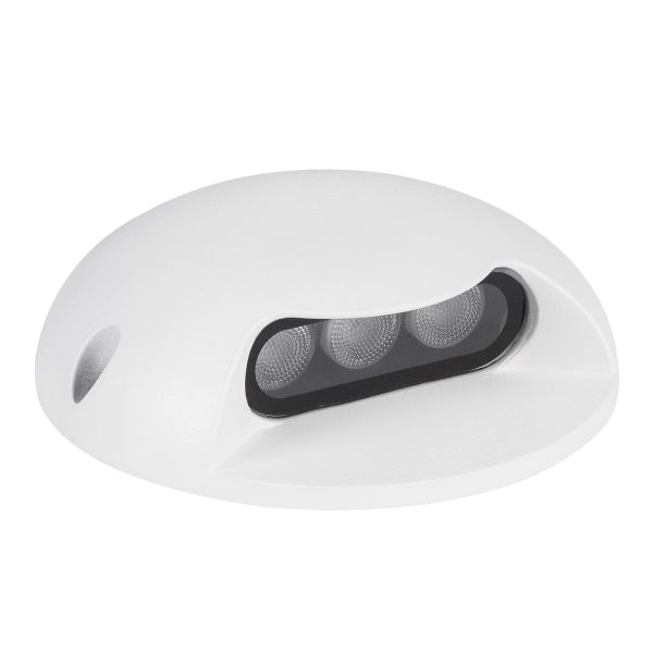 STEP-LUNA 90621 Αρχιτεκτονικό Φωτιστικό Διαδρόμου/Σκαλοπατιού LED 6W 600lm 10° DC 24V Αδιάβροχο IP65 RGB DMX512 Dimmable - Λευκό - Φ12 x Υ3cm - 3 Χρόνια Εγγύηση - Image 2