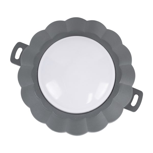 WALLLIGHT-MONA 90628 Φωτιστικό Τοίχου - Απλίκα Point Light LED 6W 660lm 360° DC 24V Αδιάβροχο IP65 Φ11 x Υ6.5cm Θερμό Λευκό 3000K - Γκρι Ανθρακί - 3 Years Warranty - Image 3