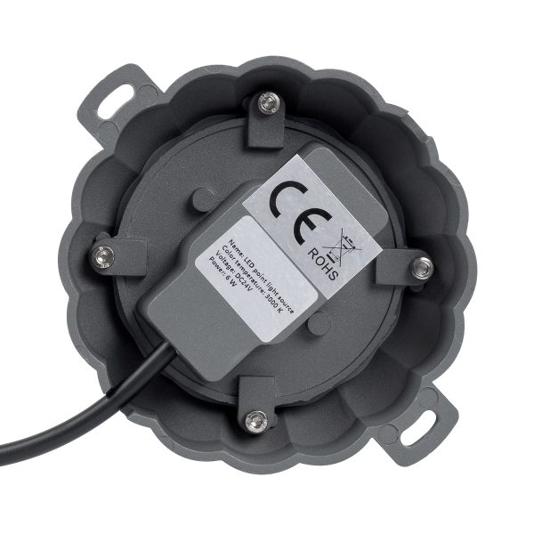 WALLLIGHT-MONA 90628 Φωτιστικό Τοίχου - Απλίκα Point Light LED 6W 660lm 360° DC 24V Αδιάβροχο IP65 Φ11 x Υ6.5cm Θερμό Λευκό 3000K - Γκρι Ανθρακί - 3 Years Warranty - Image 5