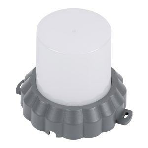 WALLLIGHT-MONA 90629 Φωτιστικό Τοίχου – Απλίκα Point Light LED 12W 1320lm 360° DC 24V Αδιάβροχο IP65 Φ13 x Υ12.5cm Θερμό Λευκό 3000K – Γκρι Ανθρακί – 3 Years Warranty