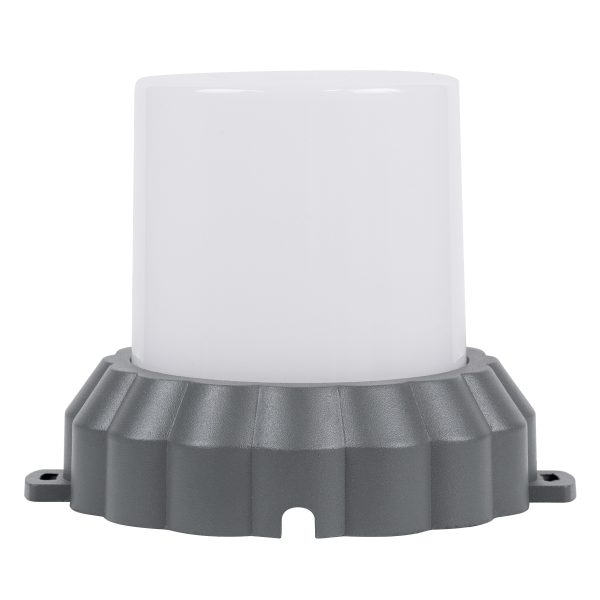 WALLLIGHT-MONA 90629 Φωτιστικό Τοίχου - Απλίκα Point Light LED 12W 1320lm 360° DC 24V Αδιάβροχο IP65 Φ13 x Υ12.5cm Θερμό Λευκό 3000K - Γκρι Ανθρακί - 3 Years Warranty - Image 4