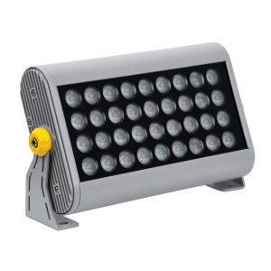 FLOOD-HENA 90639 Προβολέας Σποτ Wall Washer LED 36W 3240lm 30° AC 220-240V Αδιάβροχο IP65 Θερμό Λευκό 3000K – Ασημί – Μ30 x Π6 x Υ17cm – 3 Χρόνια Εγγύηση