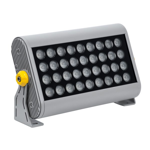 FLOOD-HENA 90639 Προβολέας Σποτ Wall Washer LED 36W 3240lm 30° AC 220-240V Αδιάβροχο IP65 Θερμό Λευκό 3000K - Ασημί - Μ30 x Π6 x Υ17cm - 3 Χρόνια Εγγύηση - Image 2