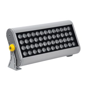 FLOOD-HENA 90640 Προβολέας Σποτ Wall Washer LED 48W 4320lm 30° AC 220-240V Αδιάβροχο IP65 Θερμό Λευκό 3000K – Ασημί – Μ39 x Π6 x Υ17cm – 3 Χρόνια Εγγύηση