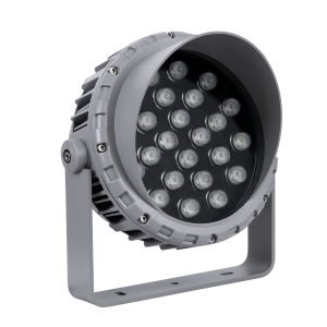 FLOOD-MENA 90644 Προβολέας Σποτ Wall Washer με Αντιθαμβωτική Γρίλια LED 24W 2160lm 30° AC 220-240V Αδιάβροχο IP65 Θερμό Λευκό 3000K – Ασημί – Μ23 x Π23 x Υ18cm – 3 Χρόνια Εγγύηση