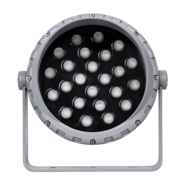 FLOOD-MENA 90644 Προβολέας Σποτ Wall Washer με Αντιθαμβωτική Γρίλια LED 24W 2160lm 30° AC 220-240V Αδιάβροχο IP65 Θερμό Λευκό 3000K - Ασημί - Μ23 x Π23 x Υ18cm - 3 Χρόνια Εγγύηση - Image 5