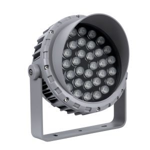 FLOOD-MENA 90645 Προβολέας Σποτ Wall Washer με Αντιθαμβωτική Γρίλια LED 36W 3240lm 30° AC 220-240V Αδιάβροχο IP65 Θερμό Λευκό 3000K – Ασημί – Μ23 x Π23 x Υ18cm – 3 Χρόνια Εγγύηση