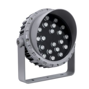 FLOOD-MENA 90647 Προβολέας Σποτ Wall Washer με Αντιθαμβωτική Γρίλια LED 24W 2040lm 30° DC 24V Αδιάβροχο IP65 RGBW DMX512 Dimmable – Ασημί – Μ23 x Π23 x Υ18cm – 3 Χρόνια Εγγύηση