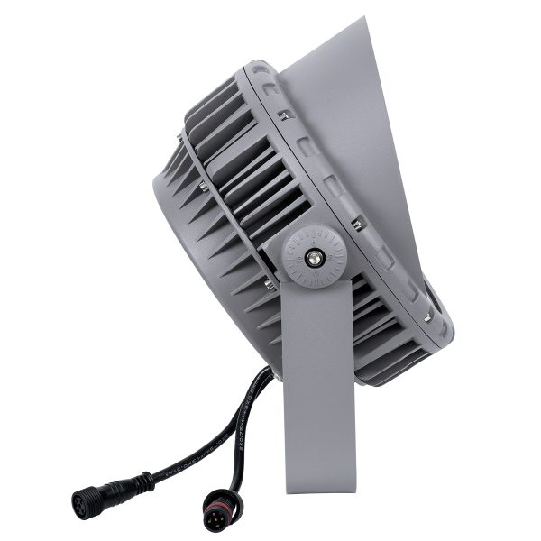 FLOOD-MENA 90649 Προβολέας Σποτ Wall Washer με Αντιθαμβωτική Γρίλια LED 48W 4080lm 30° DC 24V Αδιάβροχο IP65 RGBW DMX512 Dimmable - Ασημί - Μ25 x Π25 x Υ18cm - 3 Χρόνια Εγγύηση - Image 4