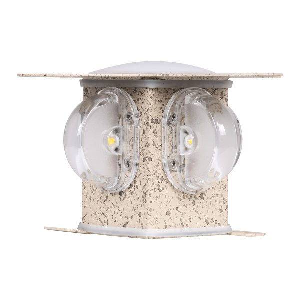 WALLLIGHT-CINA 90658 Φωτιστικό Τοίχου - Απλίκα LED 10W 1100lm 10° AC 220-240V Αδιάβροχο IP65 Μ18.5 x Π18.5 x Υ8.5cm Θερμό Λευκό 3000K - Μπεζ της Άμμου - Image 3