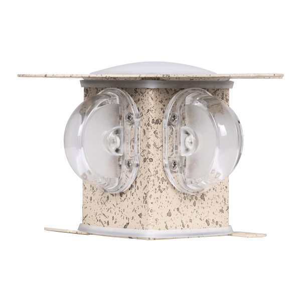 WALLLIGHT-CINA 90659 Φωτιστικό Τοίχου - Απλίκα LED 10W 1000lm 10° AC 220-240V Αδιάβροχο IP65 Μ18.5 x Π18.5 x Υ8.5cm με Αυτόματα Προγράμματα Εναλλαγής Χρωμάτων Πολύχρωμο RGB - Μπεζ της Άμμου - Image 3