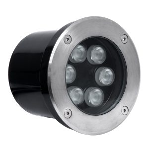 UNDERGROUND-TINA 90666 Χωνευτό Φωτιστικό Σποτ Δαπέδου LED 9W 945lm 30° DC 24V Αδιάβροχο IP65 Φ12 x Υ9cm Πολύχρωμο RGBW DMX512 – Ανοξείδωτο Ατσάλι – 3 Years Warranty