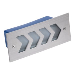 WALLLIGHT-ARINA 90670 Χωνευτό Φωτιστικό Τοίχου LED 6W 660lm 120° DC 24V Αδιάβροχο IP67 Μ17 x Π7 x Υ5.5cm Θερμό Λευκό 3000K – Ανοξείδωτο Ατσάλι – 3 Years Warranty