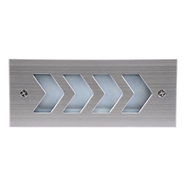 WALLLIGHT-ARINA 90670 Χωνευτό Φωτιστικό Τοίχου LED 6W 660lm 120° DC 24V Αδιάβροχο IP67 Μ17 x Π7 x Υ5.5cm Θερμό Λευκό 3000K - Ανοξείδωτο Ατσάλι - 3 Years Warranty - Image 4