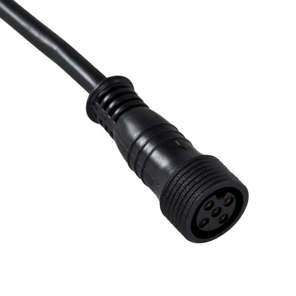 90706 Ταχυσύνδεσμος Τροφοδοσίας για Wall Washer και Προβολείς IP65 - 5 Καλώδια +/- σε Power Connector 5 PIN Female για Πολύχρωμα RGB+RGBW - Image 2