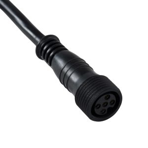 90707 Ταχυσύνδεσμος Τροφοδοσίας T για Wall Washer και Προβολείς IP65 – 2 Καλώδια +/- σε Power Connector 5 PIN Female & Power Connector 5 PIN Male για Πολύχρωμα RGB+RGBW