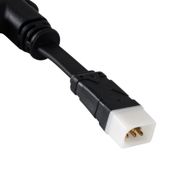 90711 Ταχυσύνδεσμος Τροφοδοσίας T για Wall Washer Tuber - 2 Καλώδια +/- σε Power Connector 5 PIN Male & Power Connector 5 PIN Female για Πολύχρωμα RGB+RGBW Tuber - Image 2