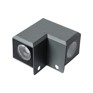 WALLLIGHT-DONA 90730 Γωνιακό Φωτιστικό LED 10W 850lm 10° DC 24V Αδιάβροχο IP66 Πορτοκαλί 2200K Dimmable – Γκρι Ανθρακί – Μ8 x Π8 x Υ6cm – 3 Χρόνια Εγγύηση