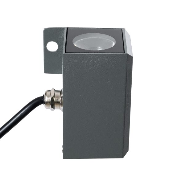 WALLLIGHT-DONA 90730 Γωνιακό Φωτιστικό LED 10W 850lm 10° DC 24V Αδιάβροχο IP66 Πορτοκαλί 2200K Dimmable - Γκρι Ανθρακί - Μ8 x Π8 x Υ6cm - 3 Χρόνια Εγγύηση - Image 5