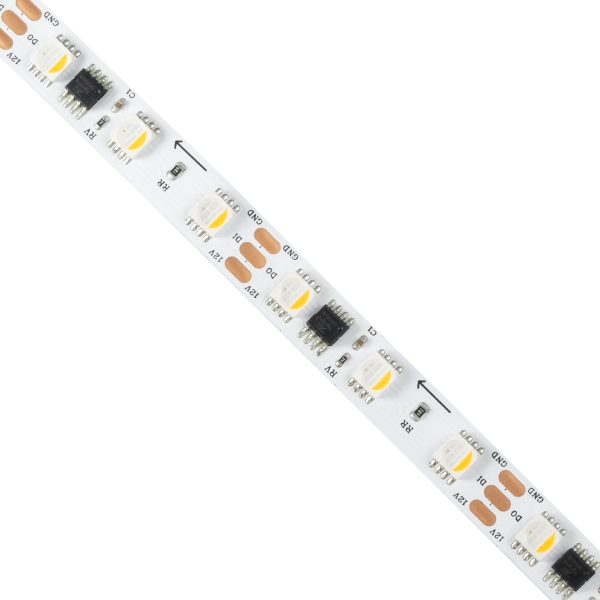 DIGIPRO 90773 Ψηφιακή Pixel Addressable Ταινία LED 12W/m 1200lm/m 120° DC 12V IP20 60 x SMD 5050 Chip/m 20 x Pixel/m Πολύχρωμο RGBW+WW Dimmable SPI/TTL Protocol IC TM1814/UCS1912/UCS2912 - Μ500 x Π1 x Υ0.2cm - Ρολό 5 Μέτρων - 5 Χρόνια Εγγύηση - Image 2