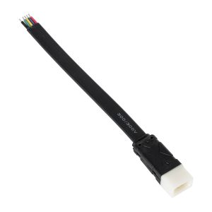 90816 Ταχυσύνδεσμος Τροφοδοσίας για Wall Washer Tube IP65 – 5 Καλώδια +/- σε Power Connector 5 PIN Male για Πολύχρωμα RGB+RGBW