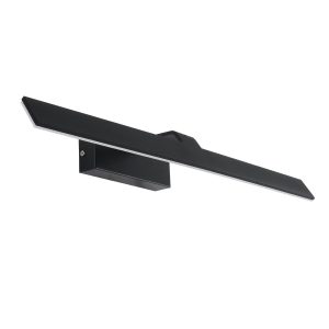 MIRROR 60517 Φωτιστικό Τοίχου – Απλίκα LED 14W 1680lm 120° AC 85-265V IP54 Φυσικό Λευκό 4500K Μαύρο Μέταλλο – Μ58 x Π15 x Υ6cm – 2 Xρόνια Εγγύηση