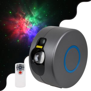 78595 XL Διακοσμητικό Φωτιστικό Ειδικών Εφέ LASER NIGHT SKY AURORA GALAXY 3D LED 10W AC 230V – Πρίζα Schuko και Ασύρματο Χειριστήριο RF 2.4Ghz Πολύχρωμo RGB Dimmable