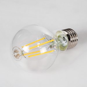99007 Λάμπα LED Long Filament E27 A60 Γλόμπος 8W 800lm 360° AC 220-240V IP20 Φ6 x Υ10.5cm Θερμό Λευκό 2700K με Διάφανο Γυαλί – Dimmable – 3 Χρόνια Εγγύηση