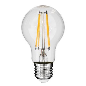 99008 Λάμπα LED Long Filament E27 A60 Γλόμπος 10W 1000lm 360° AC 220-240V IP20 Φ6 x Υ10.5cm Θερμό Λευκό 2700K με Διάφανο Γυαλί – Dimmable – 3 Years Warranty