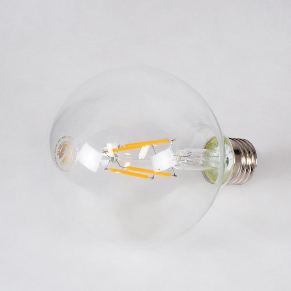 99009 Λάμπα LED Long Filament E27 G95 Γλόμπος 4W 400lm 360° AC 220-240V IP20 Φ9.5 x Υ13.5cm Θερμό Λευκό 2700K με Διάφανο Γυαλί - Dimmable - 3 Years Warranty - Image 2