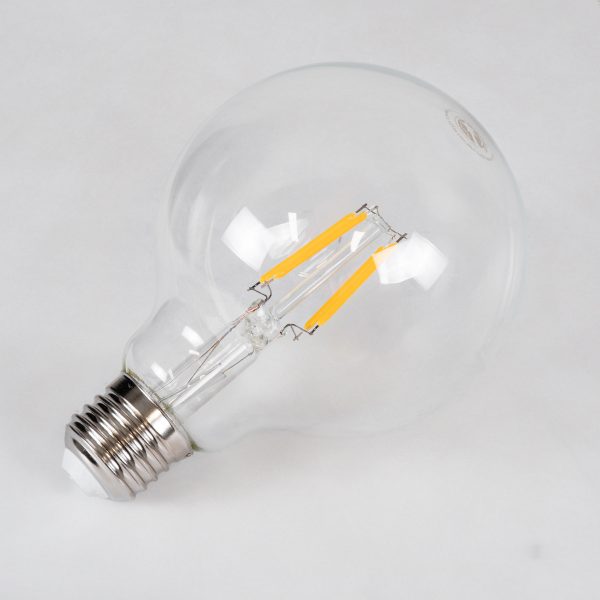 99009 Λάμπα LED Long Filament E27 G95 Γλόμπος 4W 400lm 360° AC 220-240V IP20 Φ9.5 x Υ13.5cm Θερμό Λευκό 2700K με Διάφανο Γυαλί - Dimmable - 3 Years Warranty - Image 3