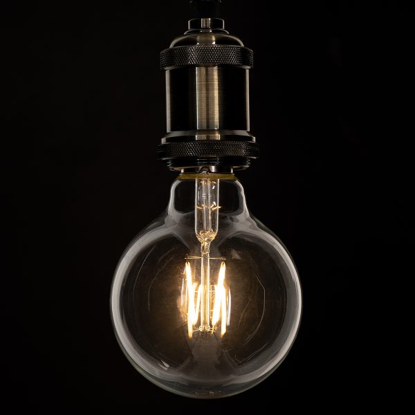 99009 Λάμπα LED Long Filament E27 G95 Γλόμπος 4W 400lm 360° AC 220-240V IP20 Φ9.5 x Υ13.5cm Θερμό Λευκό 2700K με Διάφανο Γυαλί - Dimmable - 3 Years Warranty - Image 4