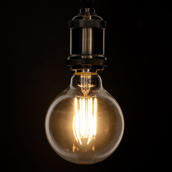 99011 Λάμπα LED Long Filament E27 G95 Γλόμπος 12W 1200lm 360° AC 220-240V IP20 Φ9.5 x Υ13.5cm Θερμό Λευκό 2700K με Διάφανο Γυαλί - Dimmable - 3 Years Warranty - Image 4