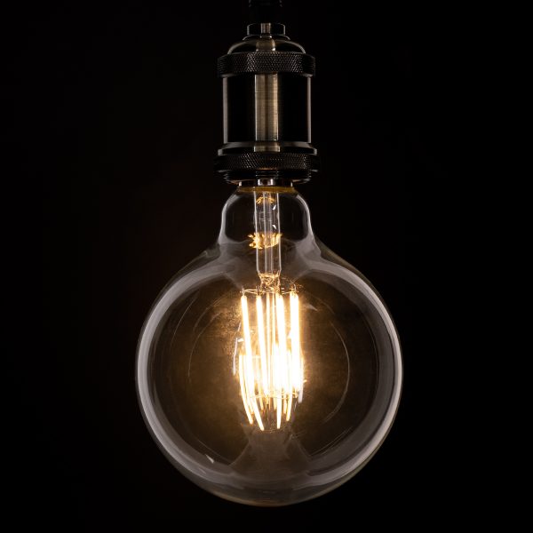 99014 Λάμπα LED Long Filament E27 G125 Γλόμπος 12W 1200lm 360° AC 220-240V IP20 Φ12.5 x Υ18cm Θερμό Λευκό 2700K με Διάφανο Γυαλί - Dimmable - 3 Years Warranty - Image 4
