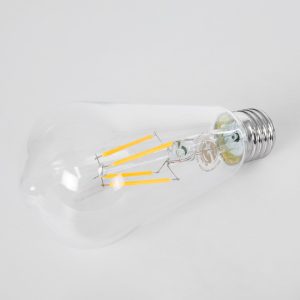 99015 Λάμπα LED Long Filament E27 ST64 Αχλάδι 4W 400lm 360° AC 220-240V IP20 Φ6.4 x Υ14cm Θερμό Λευκό 2700K με Διάφανο Γυαλί Dimmable – 3 Χρόνια Εγγύηση