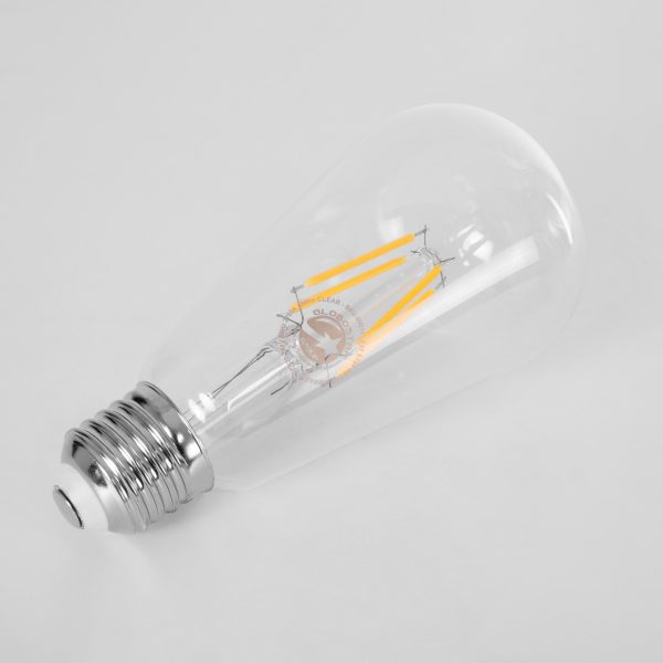 99015 Λάμπα LED Long Filament E27 ST64 Αχλάδι 4W 400lm 360° AC 220-240V IP20 Φ6.4 x Υ14cm Θερμό Λευκό 2700K με Διάφανο Γυαλί Dimmable - 3 Χρόνια Εγγύηση - Image 3