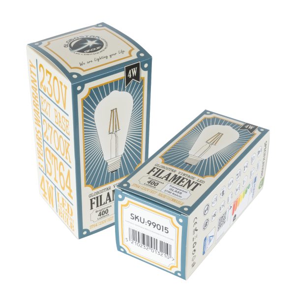 99015 Λάμπα LED Long Filament E27 ST64 Αχλάδι 4W 400lm 360° AC 220-240V IP20 Φ6.4 x Υ14cm Θερμό Λευκό 2700K με Διάφανο Γυαλί Dimmable - 3 Χρόνια Εγγύηση - Image 5