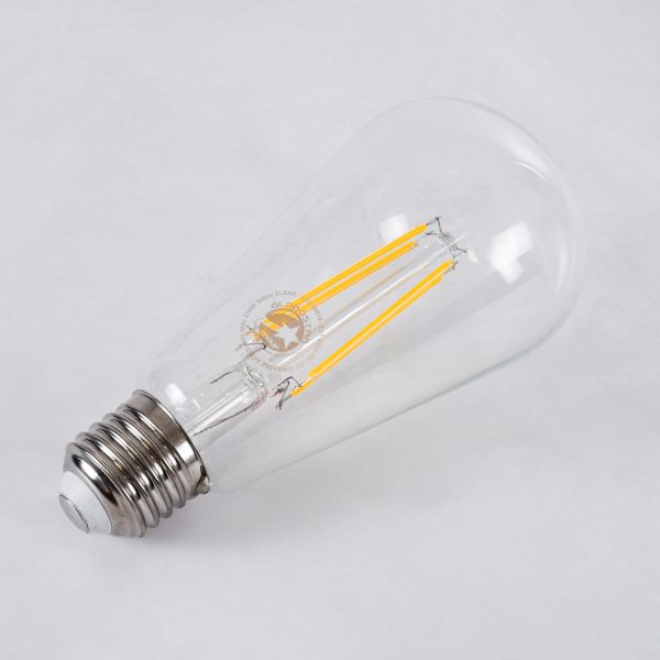 99016 Λάμπα LED Long Filament E27 ST64 Αχλάδι 8W 800lm 360° AC 220-240V IP20 Φ6.4 x Υ14cm Θερμό Λευκό 2700K με Διάφανο Γυαλί - Dimmable - 3 Years Warranty - Image 3