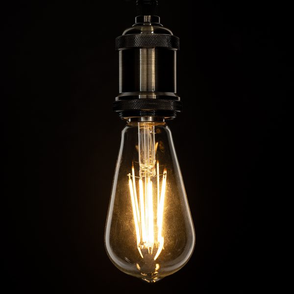 99017 Λάμπα LED Long Filament E27 ST64 Αχλάδι 10W 1000lm 360° AC 220-240V IP20 Φ6.4 x Υ14cm Θερμό Λευκό 2700K με Διάφανο Γυαλί - Dimmable - 3 Years Warranty - Image 4