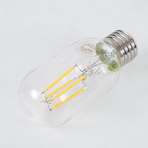 99018 Λάμπα LED Long Filament E27 T45 Σωλήνας 4W 400lm 360° AC 220-240V IP20 Φ4.5 x Υ11cm Θερμό Λευκό 2700K με Διάφανο Γυαλί – Dimmable – 3 Years Warranty
