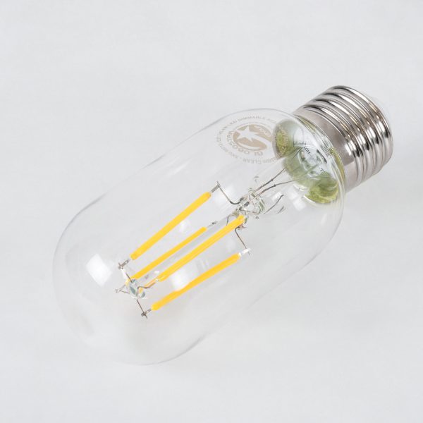 99018 Λάμπα LED Long Filament E27 T45 Σωλήνας 4W 400lm 360° AC 220-240V IP20 Φ4.5 x Υ11cm Θερμό Λευκό 2700K με Διάφανο Γυαλί - Dimmable - 3 Years Warranty - Image 2