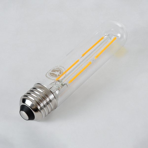 99019 Λάμπα LED Long Filament E27 T30 Σωλήνας 4W 400lm 360° AC 220-240V IP20 Φ3 x Υ13.5cm Θερμό Λευκό 2700K με Διάφανο Γυαλί - Dimmable - 3 Years Warranty - Image 3