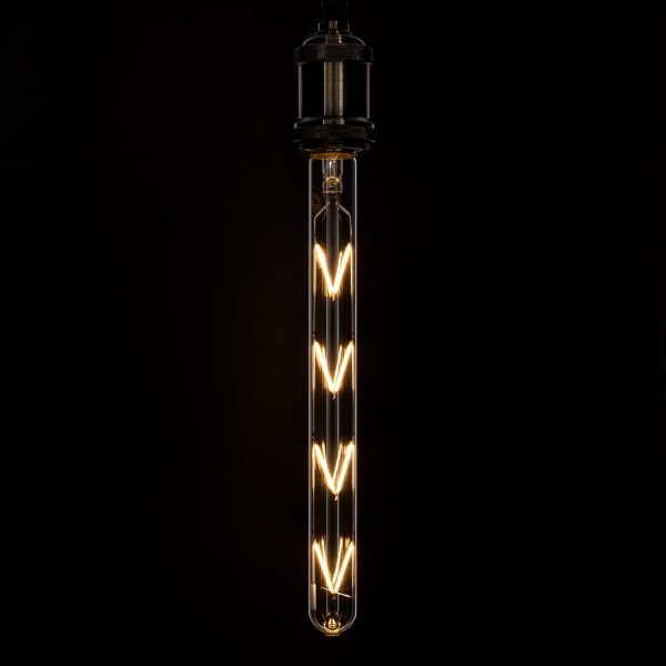 99020 Λάμπα LED Long Filament E27 T30 Σωλήνας 8W 800lm 360° AC 220-240V IP20 Φ3 x Υ30cm Θερμό Λευκό 2700K με Διάφανο Γυαλί - Dimmable - 3 Years Warranty - Image 4