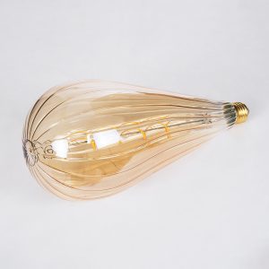 99024 Λάμπα LED Soft S Spiral Filament E27 OT120 ZEPPELIN Γλόμπος 6W 420lm 360° AC 220-240V IP20 Φ12 x Υ46cm Ultra Θερμό Λευκό 2200K με Μελί Γυαλί – Dimmable – 3 Years Warranty