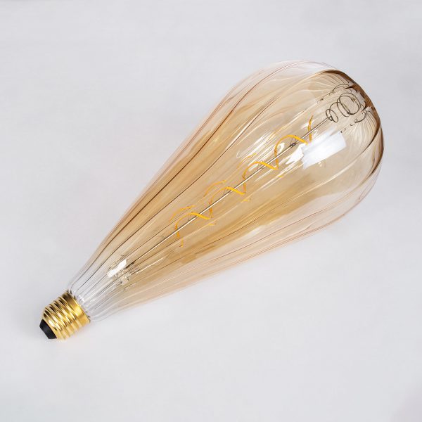 99024 Λάμπα LED Soft S Spiral Filament E27 OT120 ZEPPELIN Γλόμπος 6W 420lm 360° AC 220-240V IP20 Φ12 x Υ46cm Ultra Θερμό Λευκό 2200K με Μελί Γυαλί - Dimmable - 3 Years Warranty - Image 3