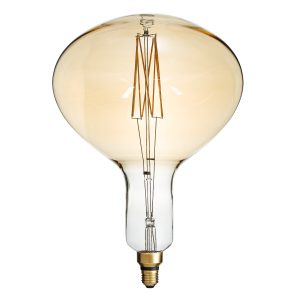 99027 Λάμπα LED Zig Long Filament E27 R280 BUTTERNUT Γλόμπος 6W 420lm 360° AC 220-240V IP20 Φ28 x Υ41cm Ultra Θερμό Λευκό 2200K με Μελί Γυαλί – Dimmable – 3 Years Warranty